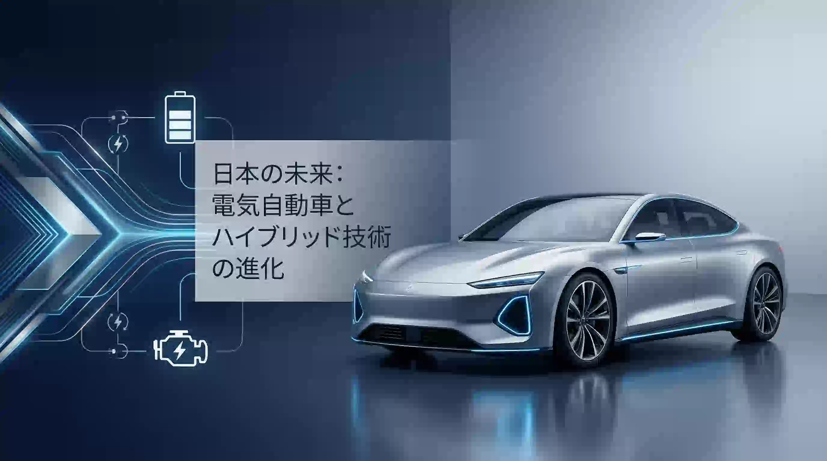 長澤まさみ出演BYD CMとSUPER HYBRIDの評判を解説する記事のアイキャッチ画像。電動車とハイブリッド技術を象徴する未来的なデザイン。